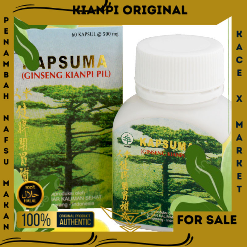 KIANPI PILL ORIGINAL99 Kapsuma Kianpi Pil Penggemuk Badan Wisdom ASLI Original - Ginseng Kianpi Pil 