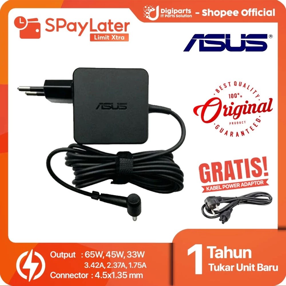 ORIGINAL adaptor charger asus vivobbook a516e a516ep0 a516ep0 vips551 65w