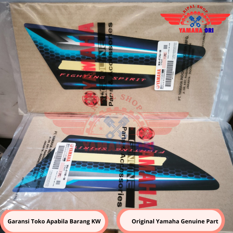 STRIPING STICKER COVER AKI BIRU RXKING NEW 2007 PEREDAM ORIGINAL 3KA-F174J-90 3KA-F174K-90