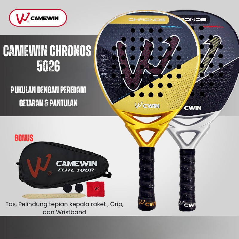 SH88 - Camewin Chronos Padel Racket Kevlar Carbon Diamond / Raket Padel Original 5026