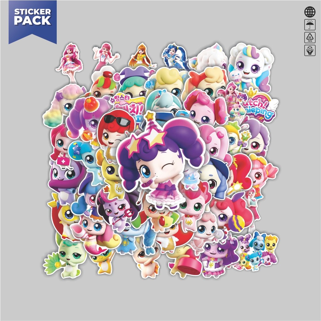 [100PCS]Stiker Pack Stiker Catch Teenieping Cartoon Aesthetic Vinyl Anti Air Dekorasi Sticker Laptop