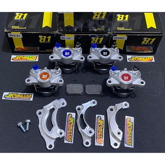 KALIPER + BREKET formula 81 racing part 8.1 MIO SMILE SOUL FINO XEON piringan CAKRAM DEPAN DISK DIS 