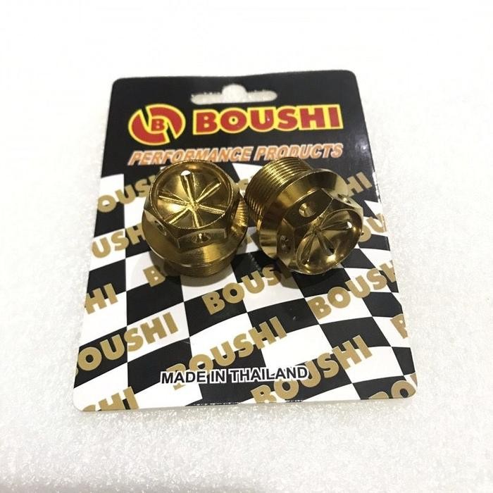Baut Tutup Batang As Shock Depan Sonic Probolt Gold blue silver as 26 - gold cnc
