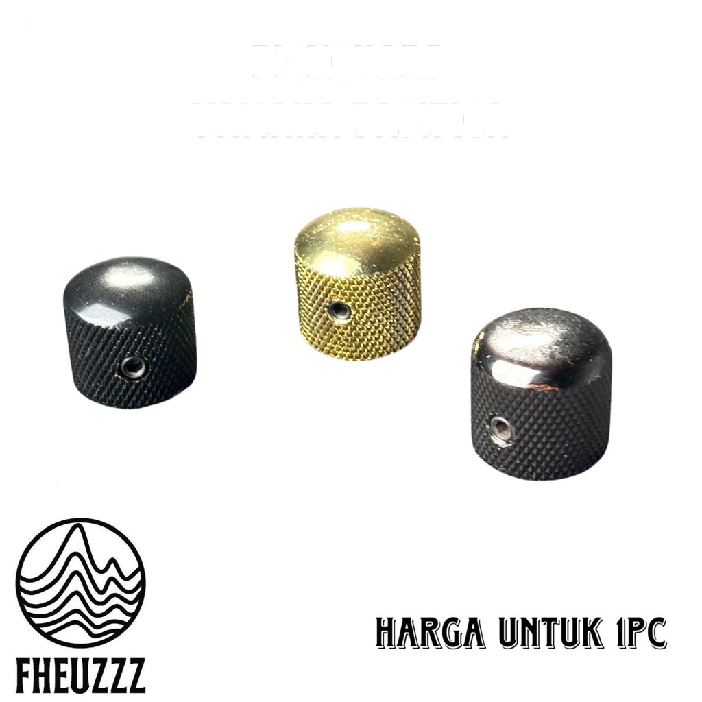 Knob Knop Tutup Potensio Gitar Bass Elektrik Bahan Besi Metal With Locking