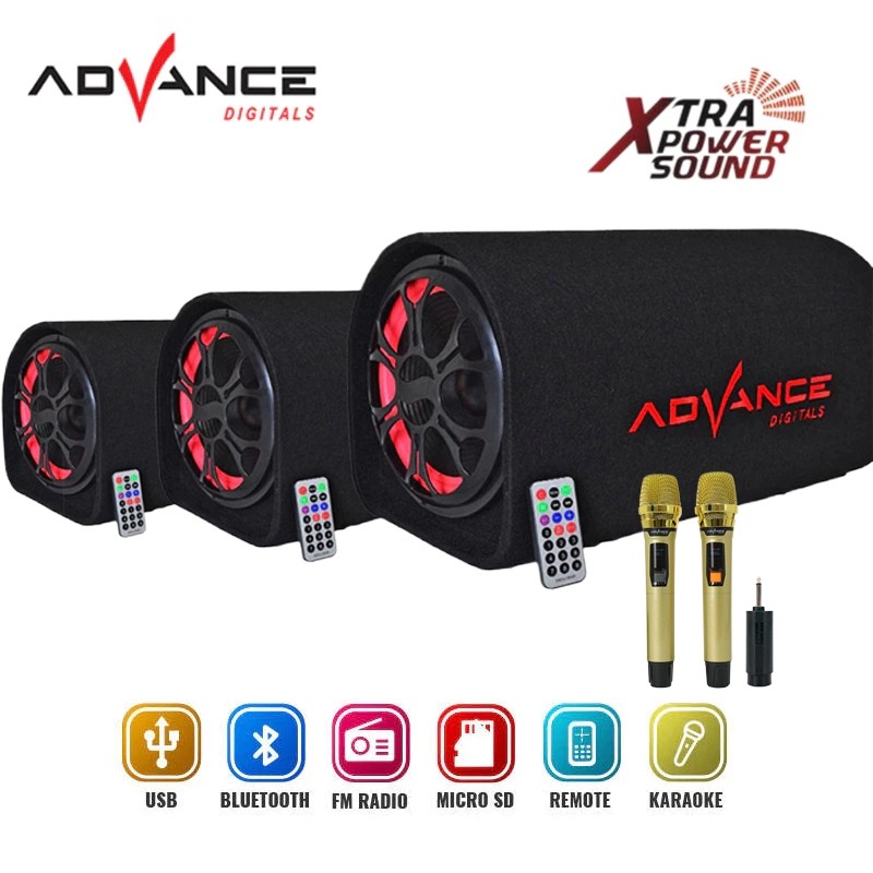 CASEORY 【COD】Advance Speaker Bluetooth Karaoke Portable Subwoofer T-101BT Speaker Mobil MIC Dapat Di