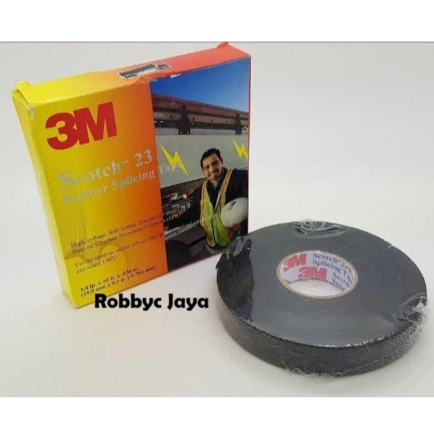 Isolasi Listrik 3M Rubber Splicing Tape Scotch 23+ Solasi Tahan Panas Anti Air