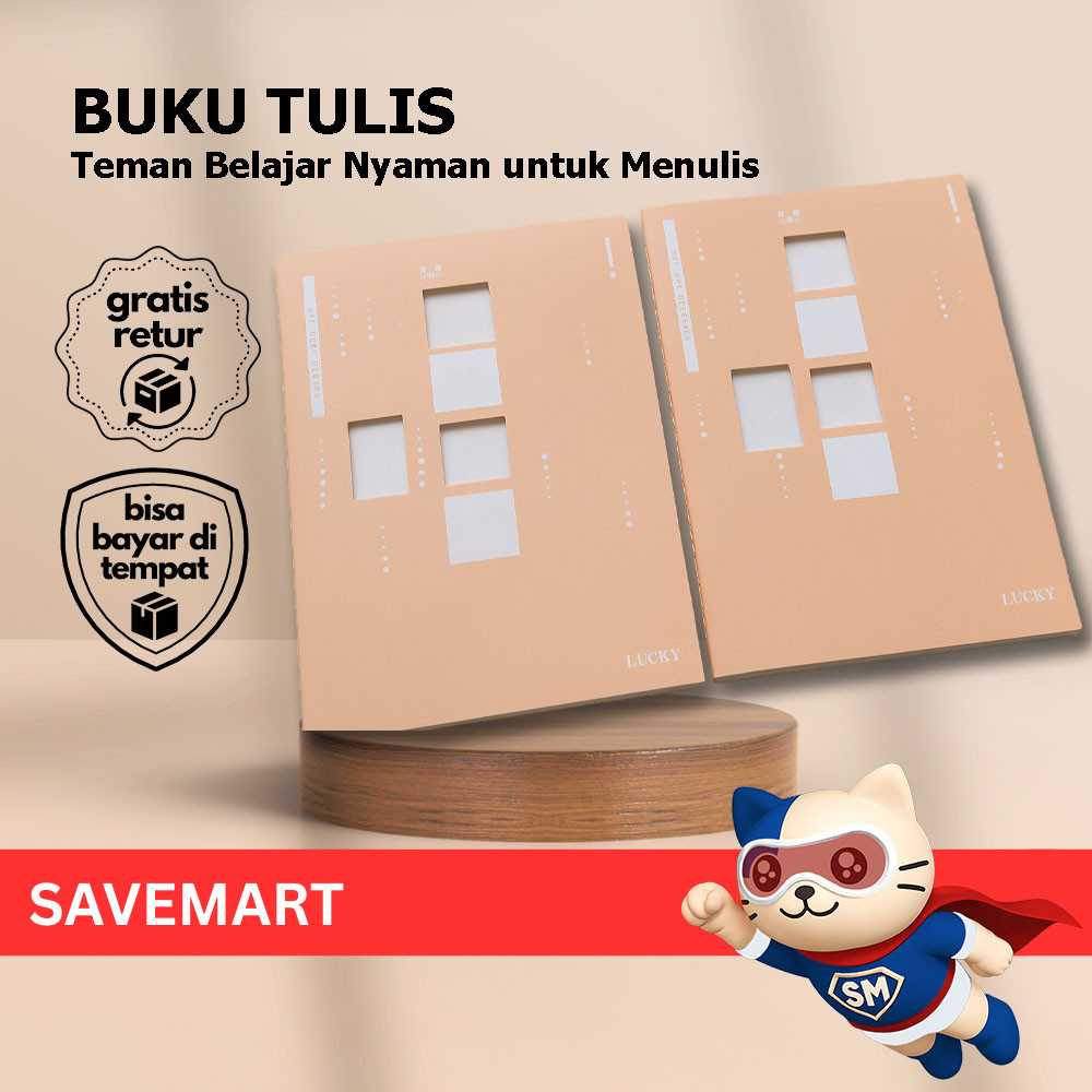 Buku Tulis Estetik LUCKY Buku Tulis Motif Modern Buku Tulis Desain Unik Dan Minimalis Buku Tulis Sty