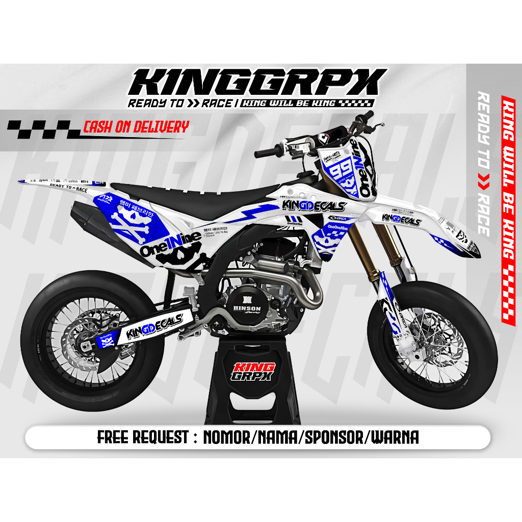 DEKAL / DECAL    KLX GORDON FULL BODY /  GORDON /  STIKER VARIASI KLX GORDON /  KLX STRIPING GORDON 