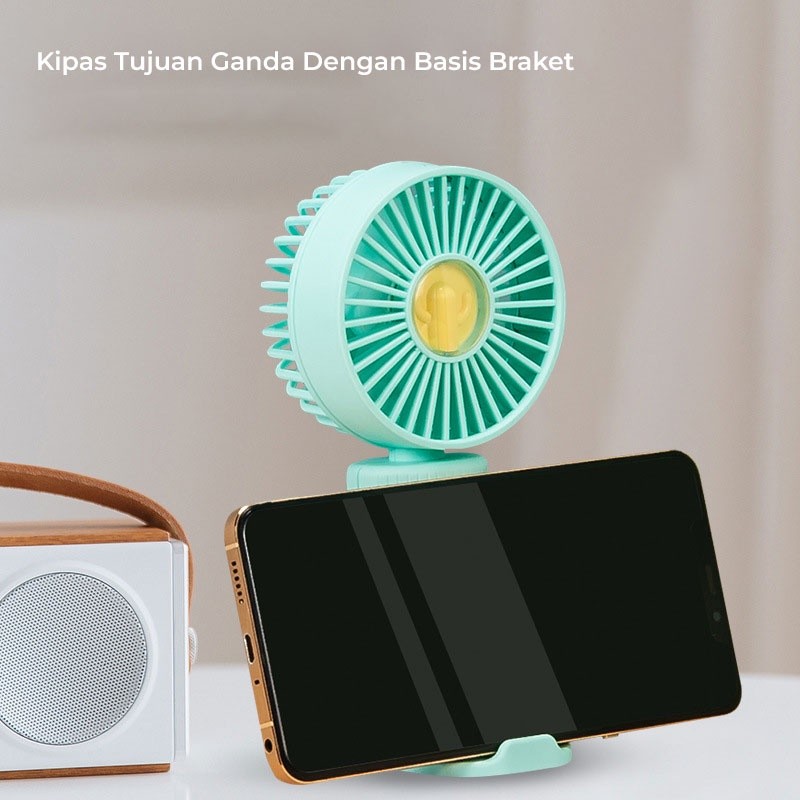 Ki5663 Kipas Tangan Rechargeable / Kipas Mini Genggam Portable Karakter / Kipas Angin Kecil Mini Fan