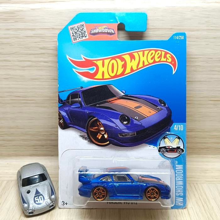 Hot wheels porsche 993 GT2 biru metalik SWO86