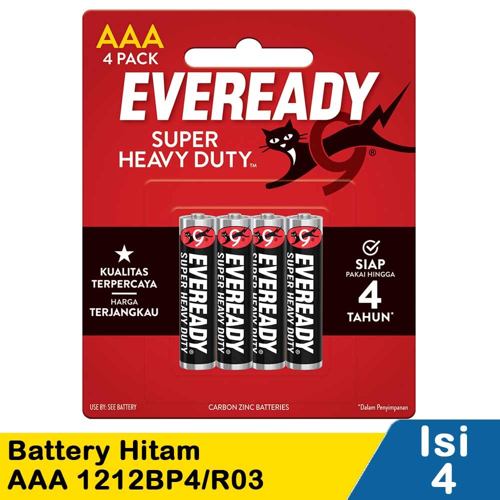 EVEREADY BATTERY HITAM AAA (4'S) 1212BP4/R03