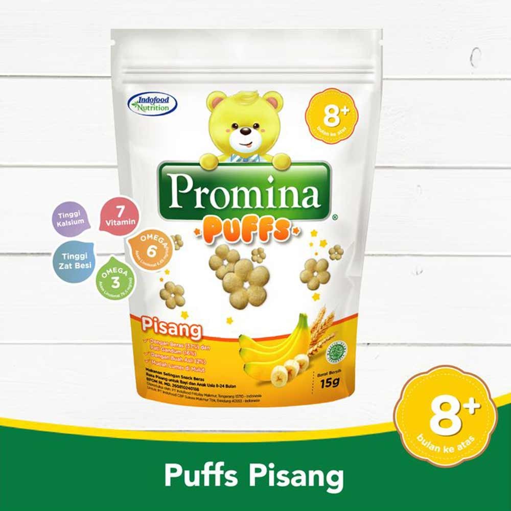 Promina Snack Rice Puffs Banana 15G