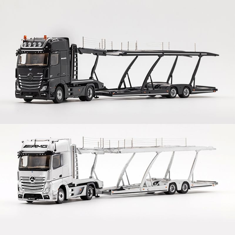 GCD 1:64 Actros Double Decker Car Trailer LHD ecast Model Car