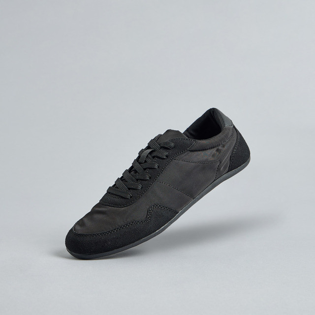 Max Fashions Sandal Wanita Panelled Lace-Up Shoes - Black