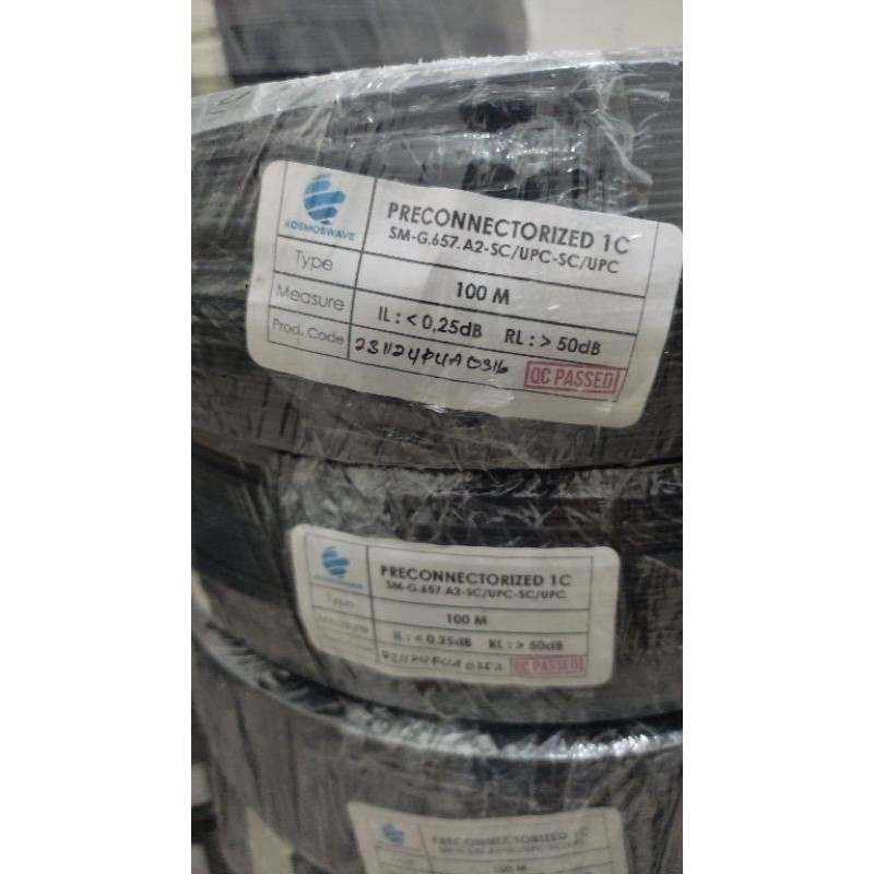 Kabel Fiber Optik Dropcore FTTH 1 Core Biru