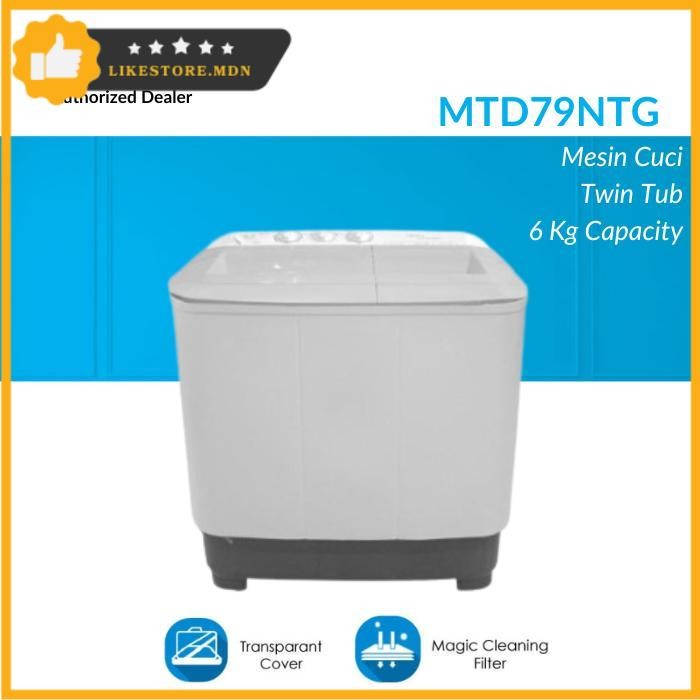 MIDEA MESIN CUCI 2 TABUNG 6KG MTD79NTG
