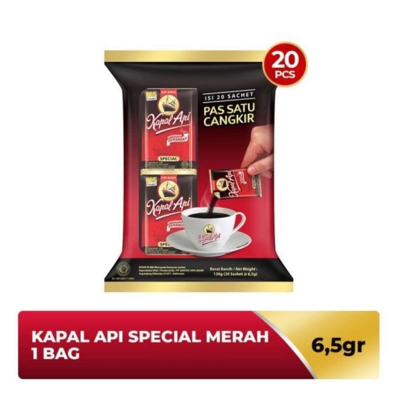 KAPAL API KOPI SPECIAL MERAH PAS SATU CANGKIR 6 GRAM - 20 SACHET