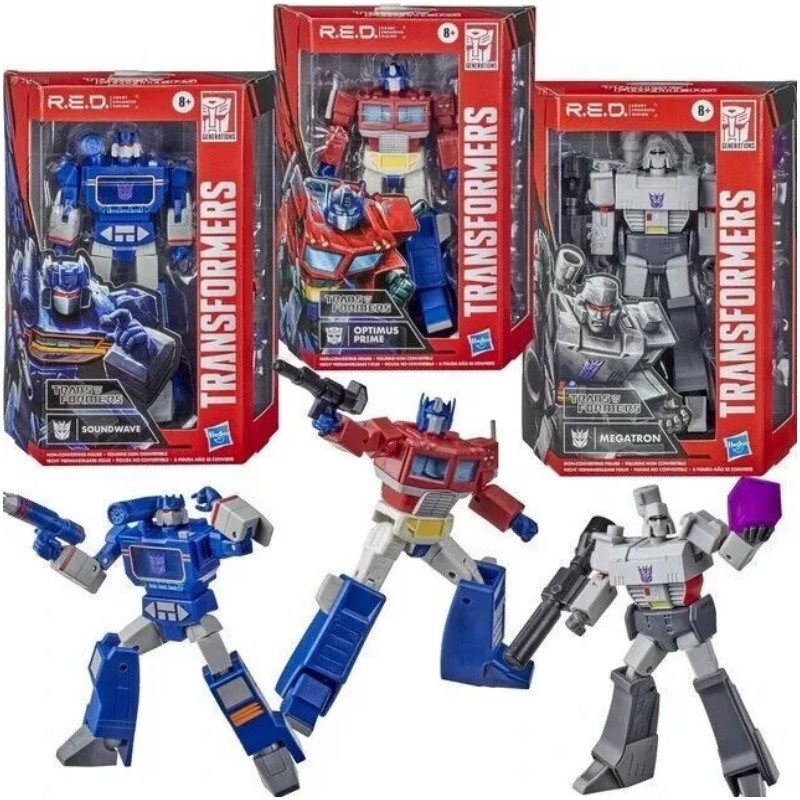 Transformers R.E.D. Series Robot Enhanced Design G1 Optimus Prime Soundwave Megatron Non-Converting 