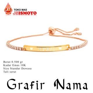 Gelang Emas Tali Alana Serut Dewasa (GRAFIR NAMA) J5 Ismoyo