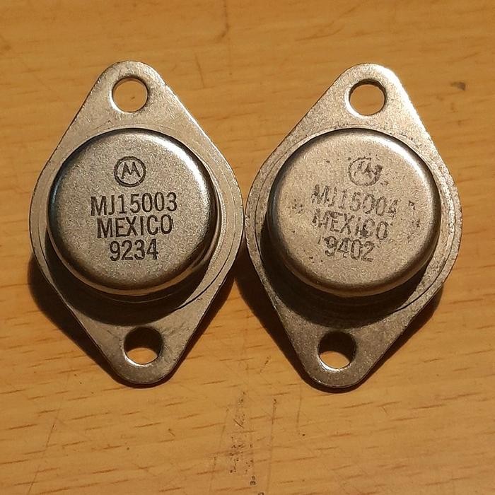 LEW99 Transistor MJ15003 MJ 15003 and MJ15004 MJ 15004 motorola jadul (sepasang) NOS
