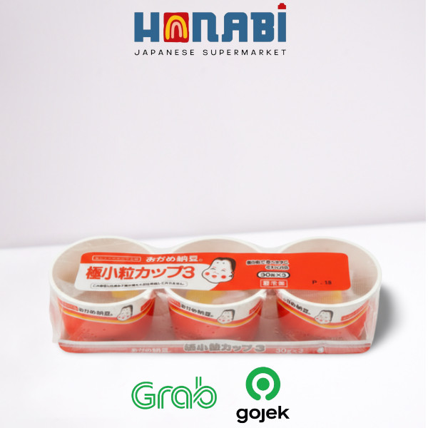 Takano Okame Natto Goku Kotsubu (3 Porsi x 30g) - Natto Kedelai Fermentasi Cup Kecil Made In Japan