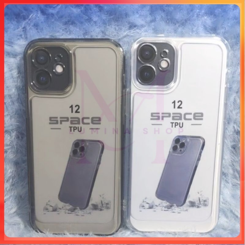 PROMO+COD Softcase Casing Clear Space iPhone 12 Slikon transparan dan pelindung belakang hp+camera