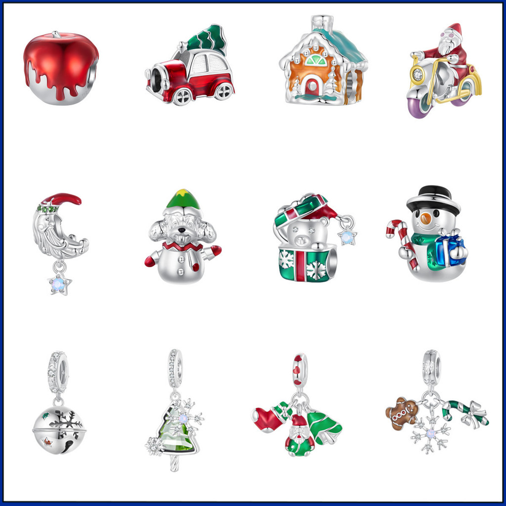 Manusia salju Natal asli beruang gelang DIY manik-manik, Eropa dan Amerika Kepingan salju pohon Nata