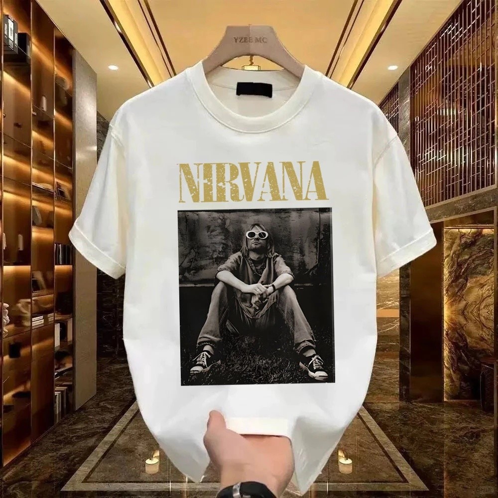 Baju Kaos Nirvana Oversized T-Shirt Pria Katun distro original 100% Vintage t shirt