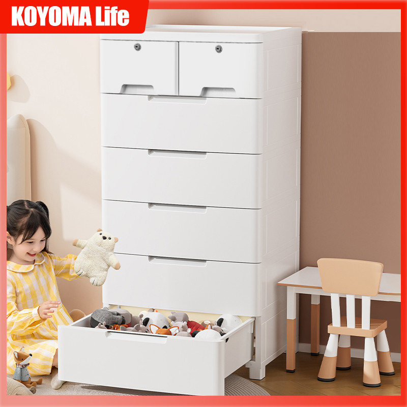 WOLDANSHOP Kabinet Drawer Storage Cabinet  Lemari Pakaian Plastik 5 susun Loker Plastik