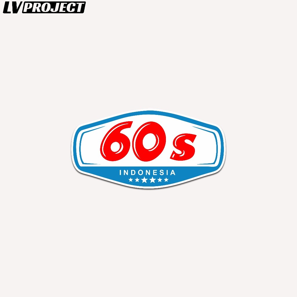 Stiker Logo Motor Printing 60s Indonesia Sticker Print Cut