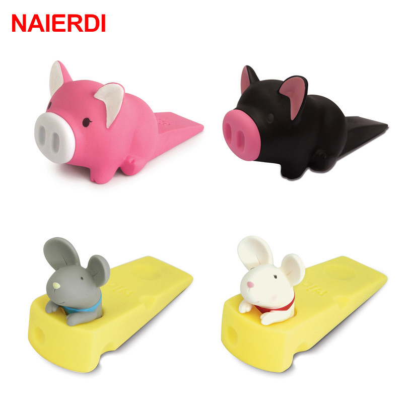 NAIERDI Cartoon Creative Silicone Door Stopper Cute Children Baby Toys Door Stops Holder Safety For 