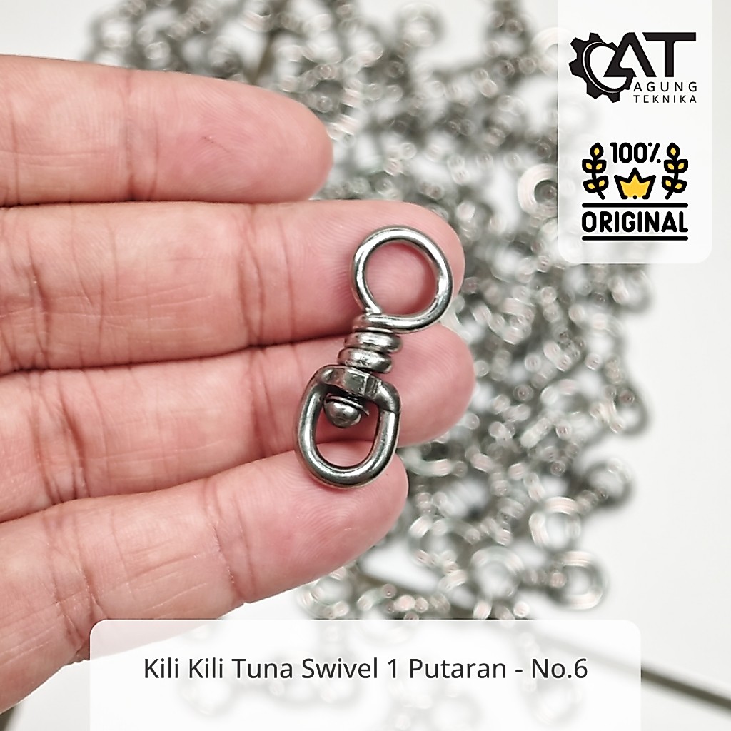Kili kili Tuna Swivel Stainless No 6 untuk Pancing