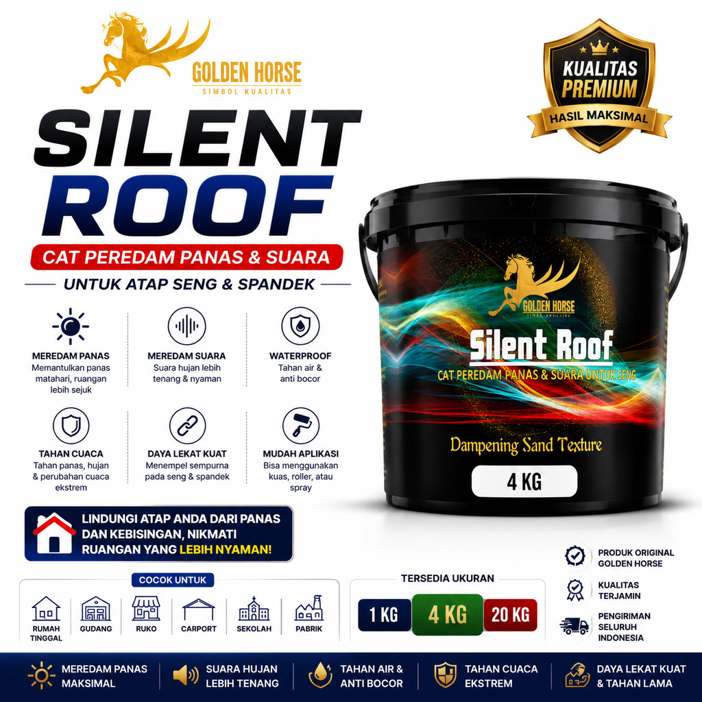 Cat Seng & Spandek Peredam Panas  & Suara 4 Kg – Golden Horse