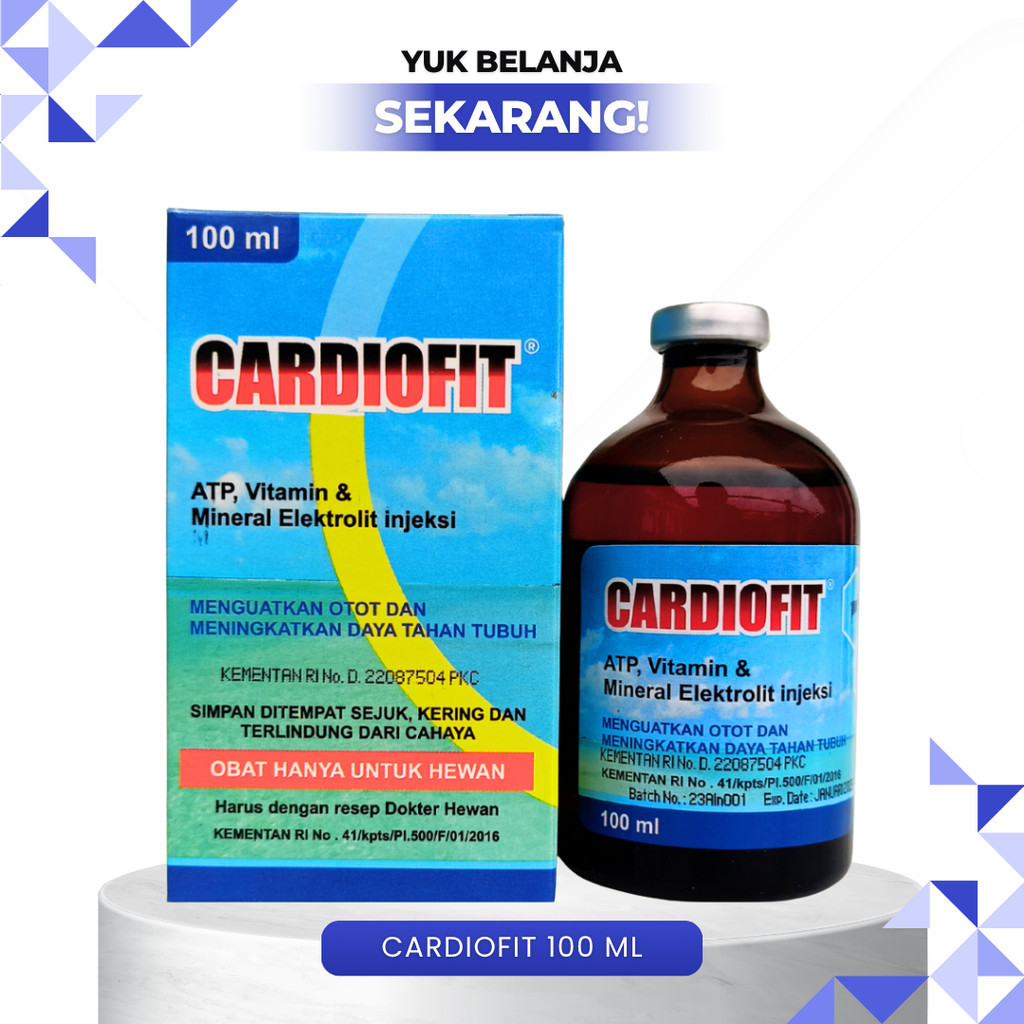 CARDIOFIT 100 ML - Untuk Sapi Ambruk Vitamin Mineral Penguat Otot Ternak Sapi Kambing Domba Kerbau