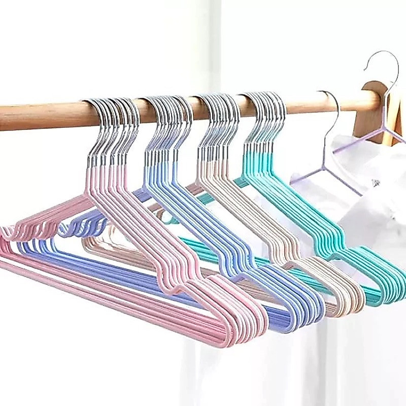 Hanger Stainless Warna / Hanger Gantungan Baju Stainless Steel 10 Pcs
