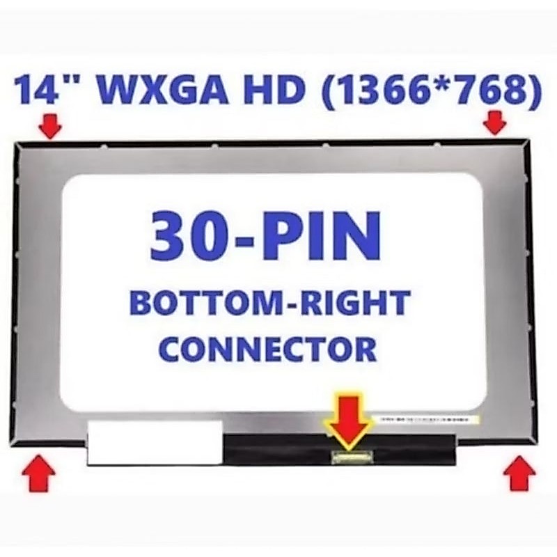 Layar LED LCD Laptop N140BGA-EA4 N140BGA-EB4 14.0 inch 30 Pin HD