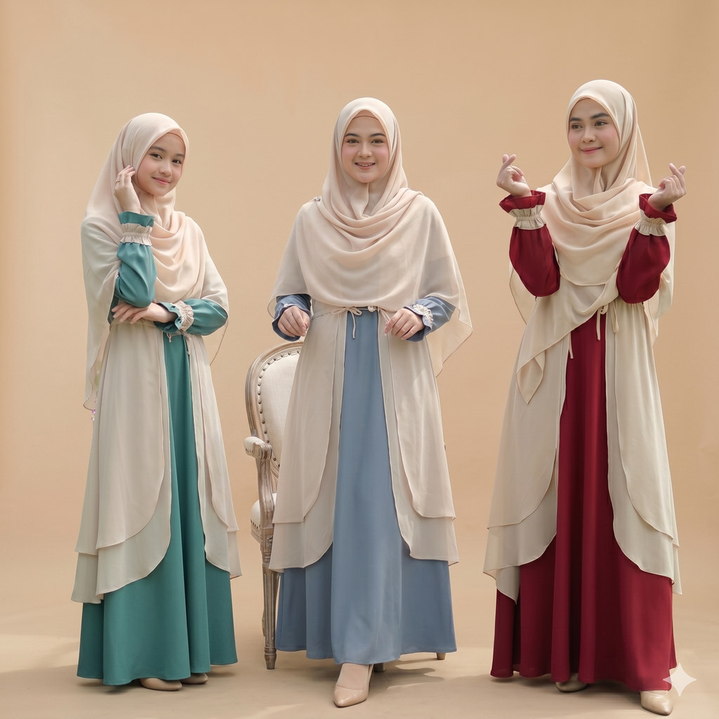 Ellarisse Baju Gamis Remaja Tanggung Muslimah Syari Bahan Toyobo