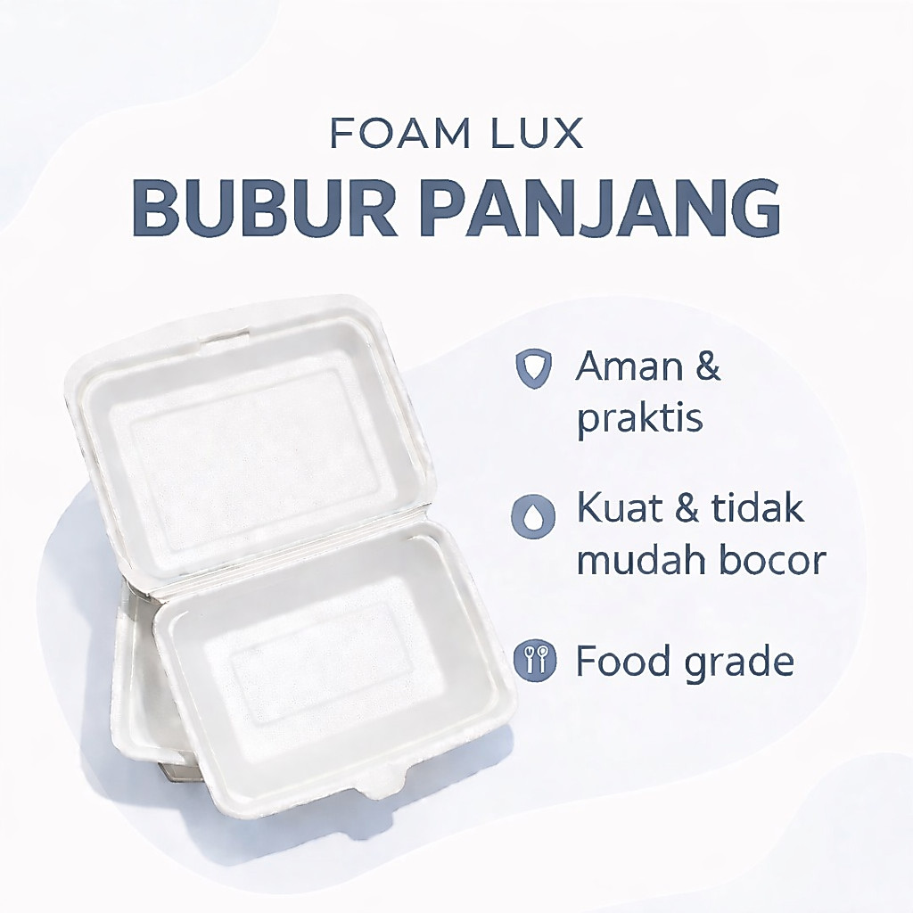 Kotak Makanan Styrofoam Bubur (LUX) – Wadah Nasi Kotak Praktis