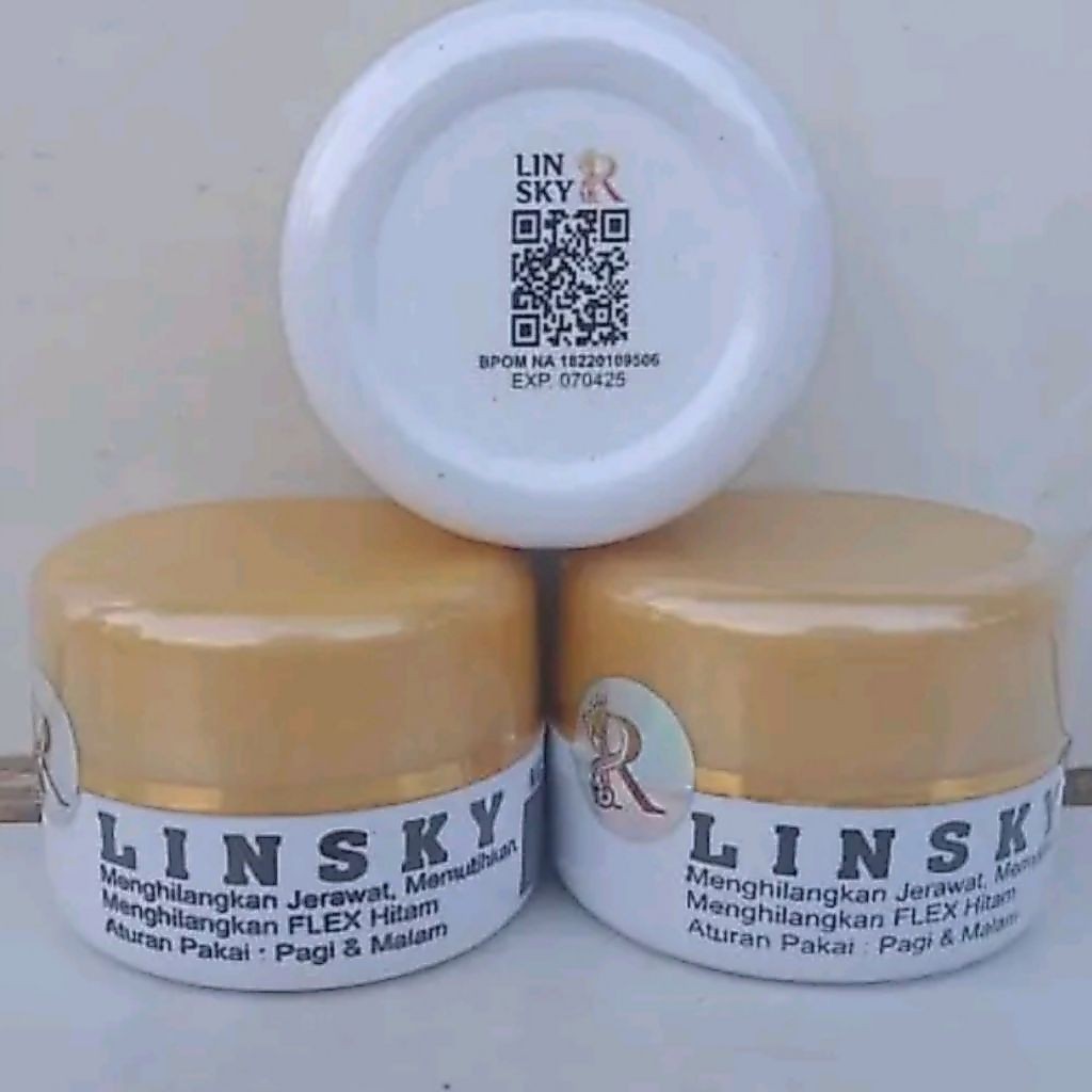 LINSKY TUTUP GOLD PUTIH GLOWING