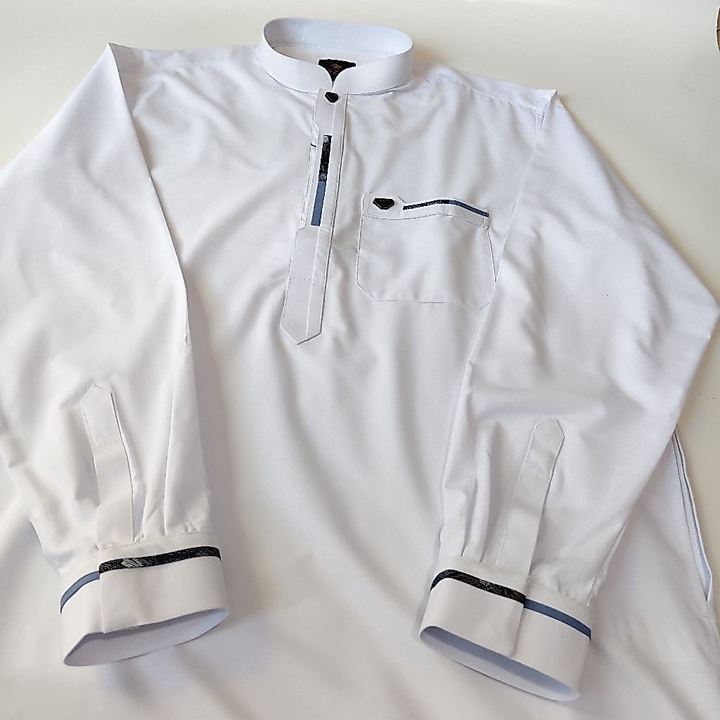 KURTA TERBARU ARZUN KURTA PUTIH LENGAN PANJANG MANSET KURTA FASHION MUSLIM