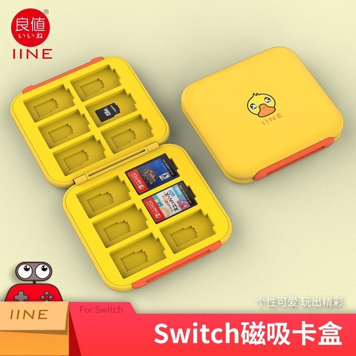 Magnetic Game Card Case IINE Nintendo Switch - Tempat Kaset Switch - YELLOW