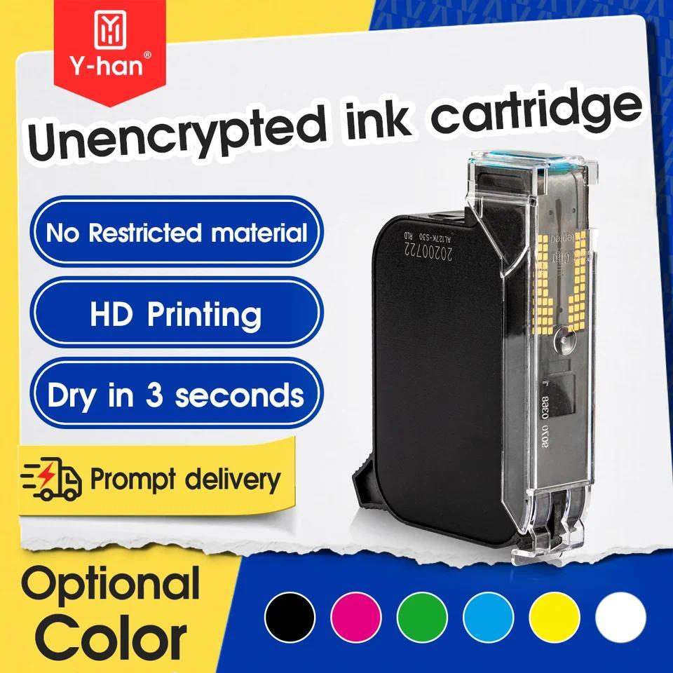 Kartrid tinta cepat kering Yhan 2588, tinggi cetak 127mm, universal untuk printer genggam tanpa enkr