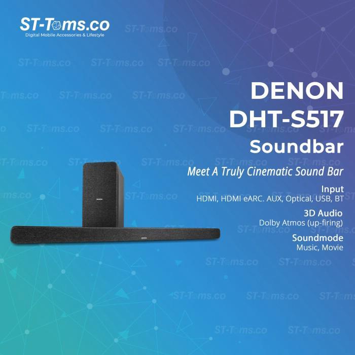 MEGA SALE Denon DHT-S517 DHTS-517 Soundbar with Dolby Atmos & Wireless Subwoofer