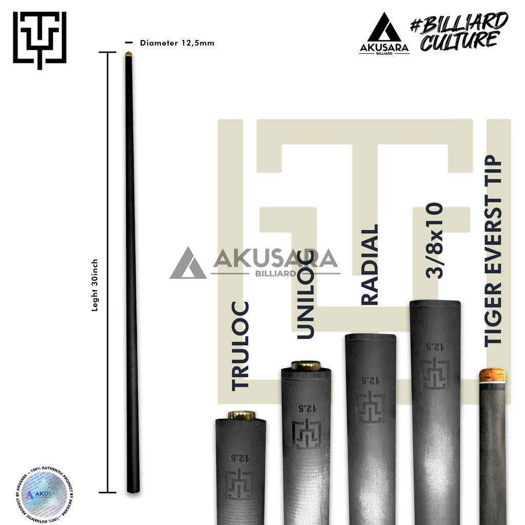 Shaft Fury TY Shaft Carbon Diameter 12.5 New Low Deflection Shaft