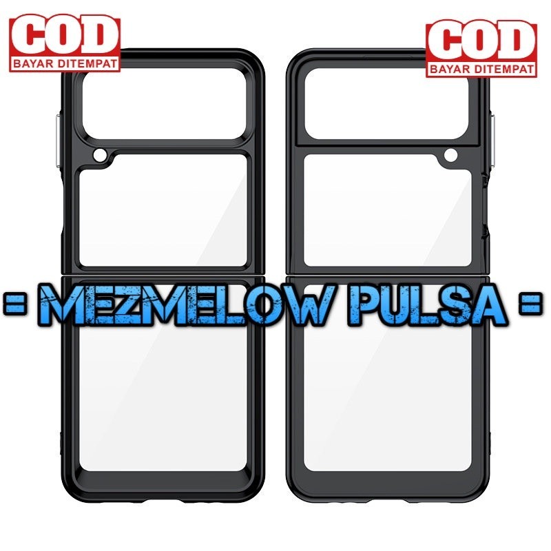 Casing Caseng Hard Case Transparant Acrylic Case Samsung Z Flip 3 5G - Gambar 3
