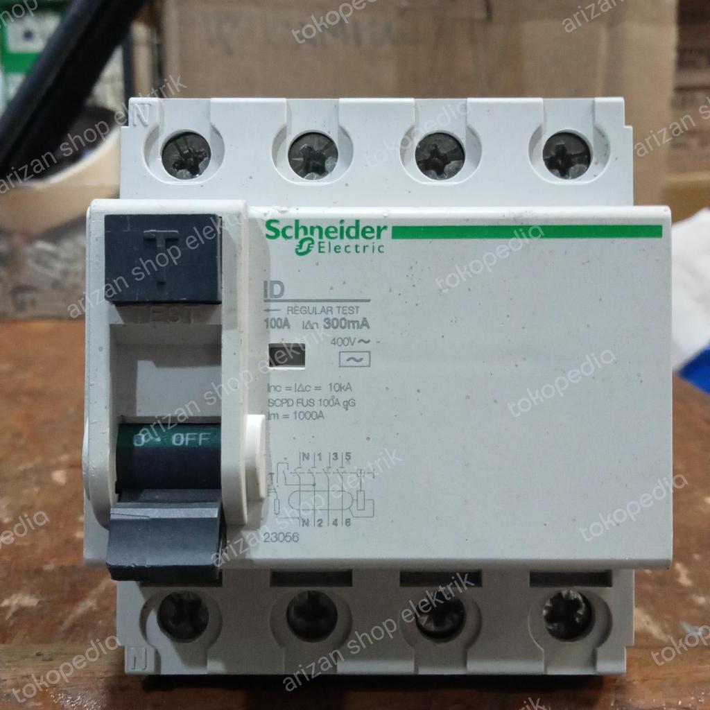 ELCB) RCCB SCHNEIDER 4P 100A 300ma