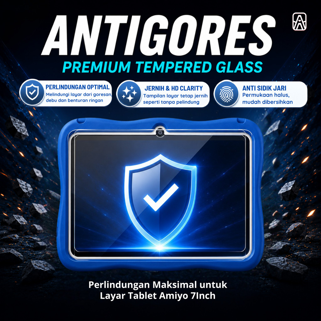 Screen Protector Matte Anti Gores Glare TAB Universal Temper Glass Tablet Amiyo A15 Pelindung Layar
