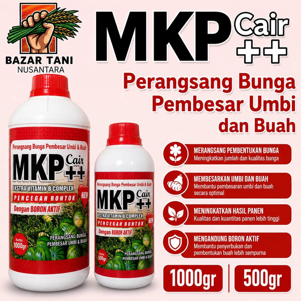 pupuk MKP CAIR ++ BORON AKTIF 1 LITER DAN 500 ML