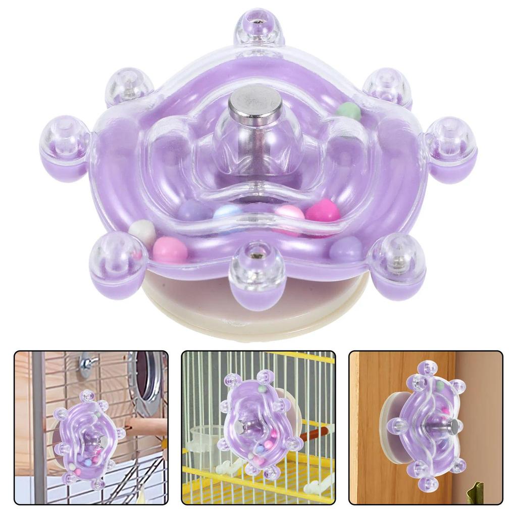 Parrot Chewing Interactive Spinning Cage Accessory Fun Chewing Plaything for Birds Parakeets Small B