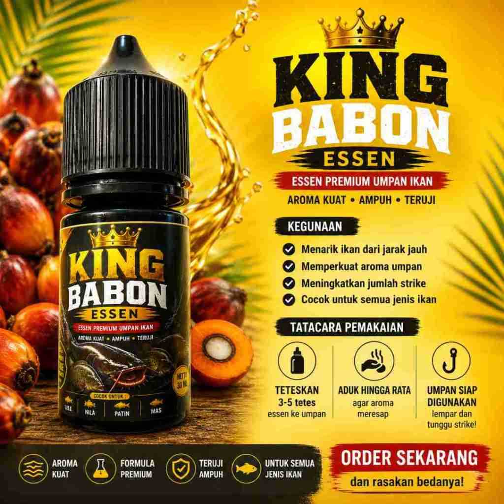 King Babon Essen Umpan Ikan Premium Penarik Jarak Jauh - Esen Pancing Galatama Lele Mas Nila Patin A